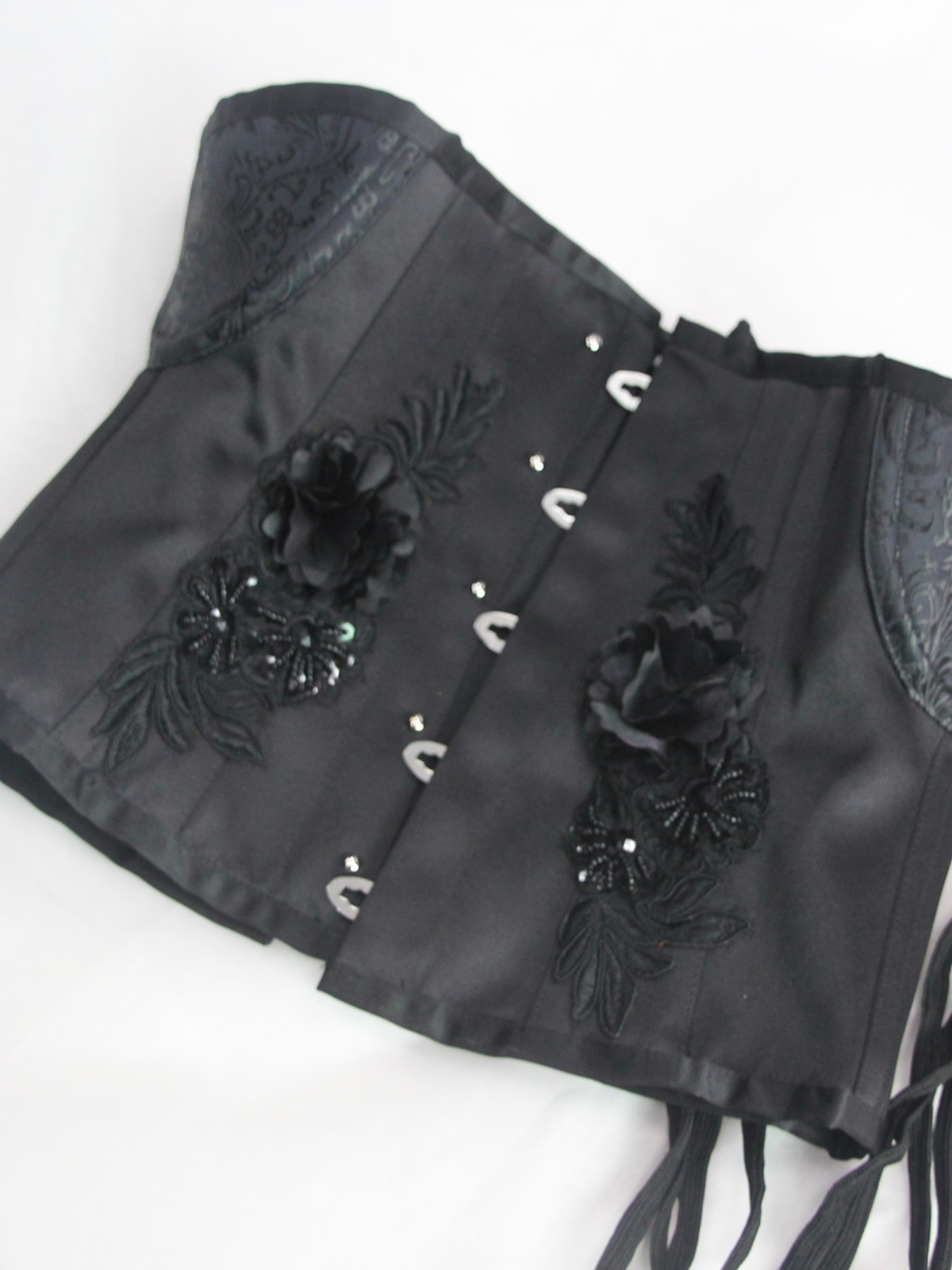 Pink Lace Corset With Bow Ruffle Plus Size S 4XL 6XL Waist Trainer Corset Blue C