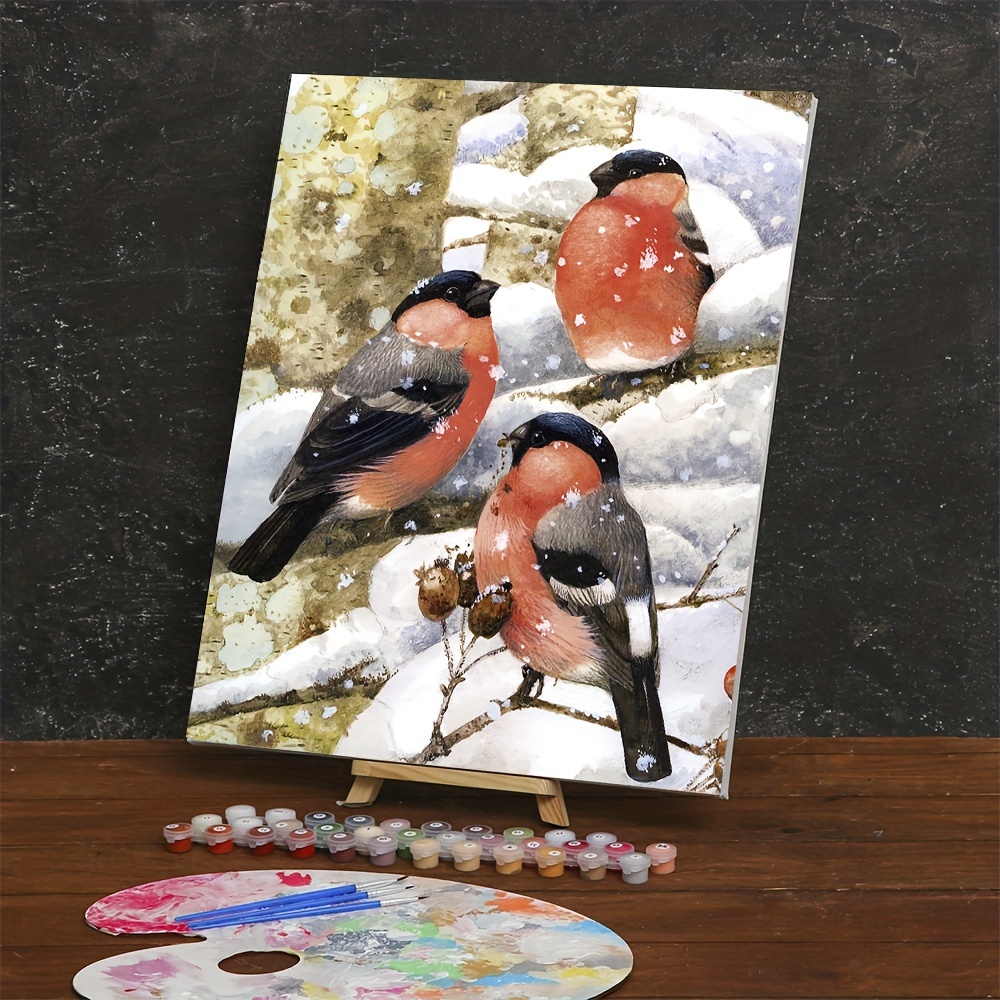 Painting Canvas Numbers Birds, Painting Number Adults Birds