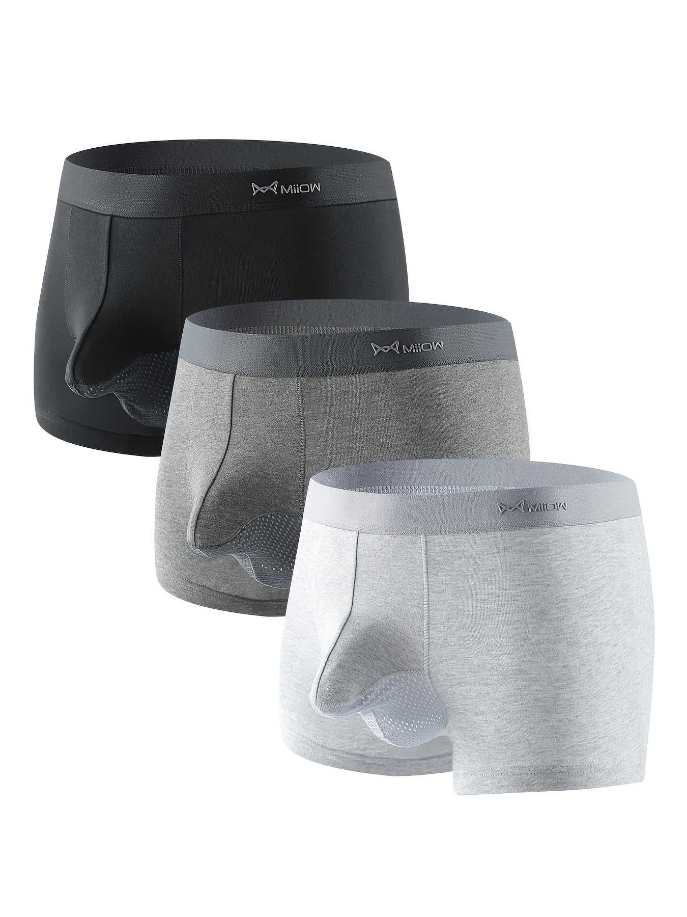 Men's Underwear Mesh Breathable Comfy Stretchy Boxer Briefs - Temu Canada