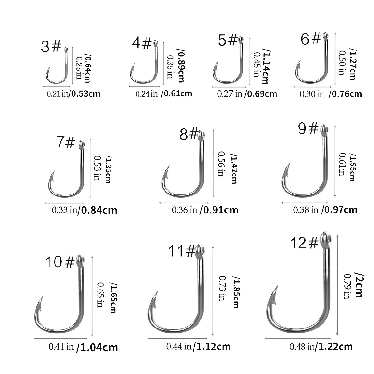  500PCS/100PCS ReeMoo Premium Fishing Hooks, 10 Sizes/4 Sizes  Carbon Steel Fishing Hooks W/Portable Plastic Box, Strong Sharp Fish Hook  with Barbs for Freshwater/Seawater : Sports & Outdoors