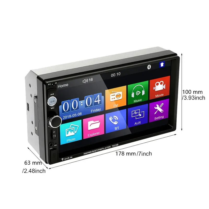 Car Radio Stereo 2 Din Touch Screen Multimedia Player - Temu