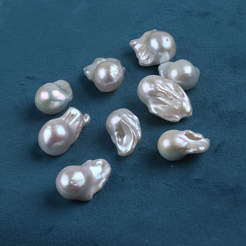 Copos de nieve blancos brillantes flotantes y perlas azul agua - Dec –  Floating Pearls