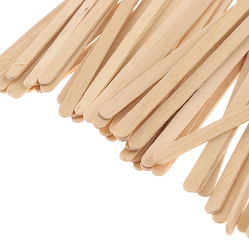 100pcs Disposable Wooden Coffee Stirrers Hot Cold Drinking Stir