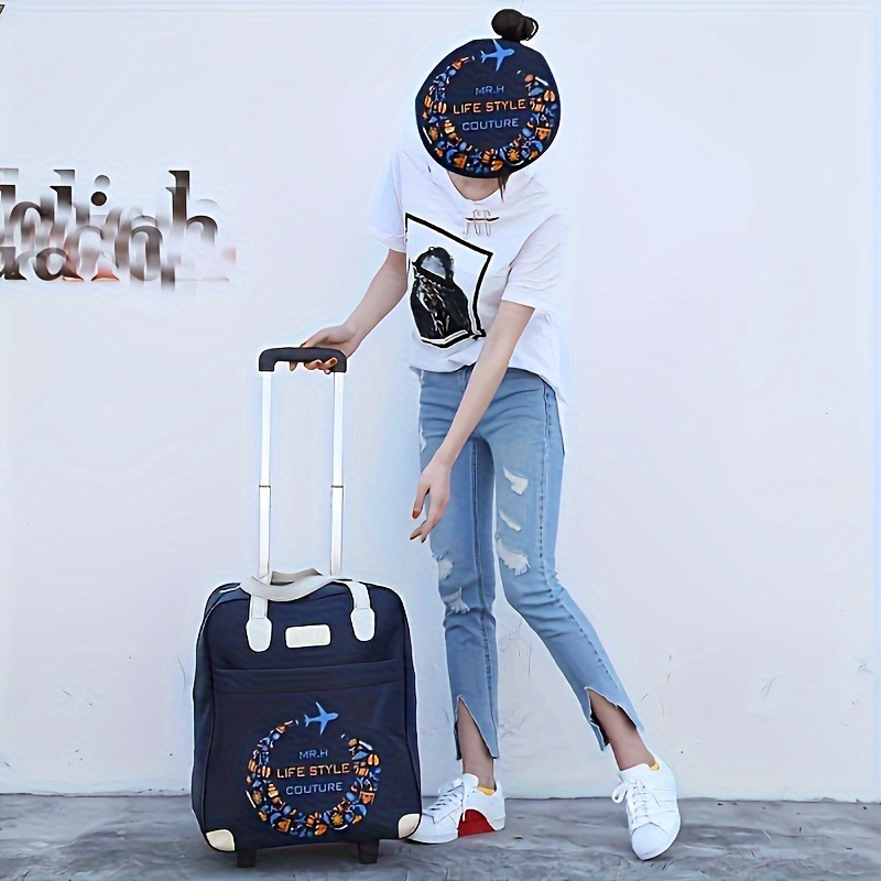 2pcs short distance trolley travel bag set womens large capacity portable travel luggage case hand held bag boarding trend business trip duffel bag