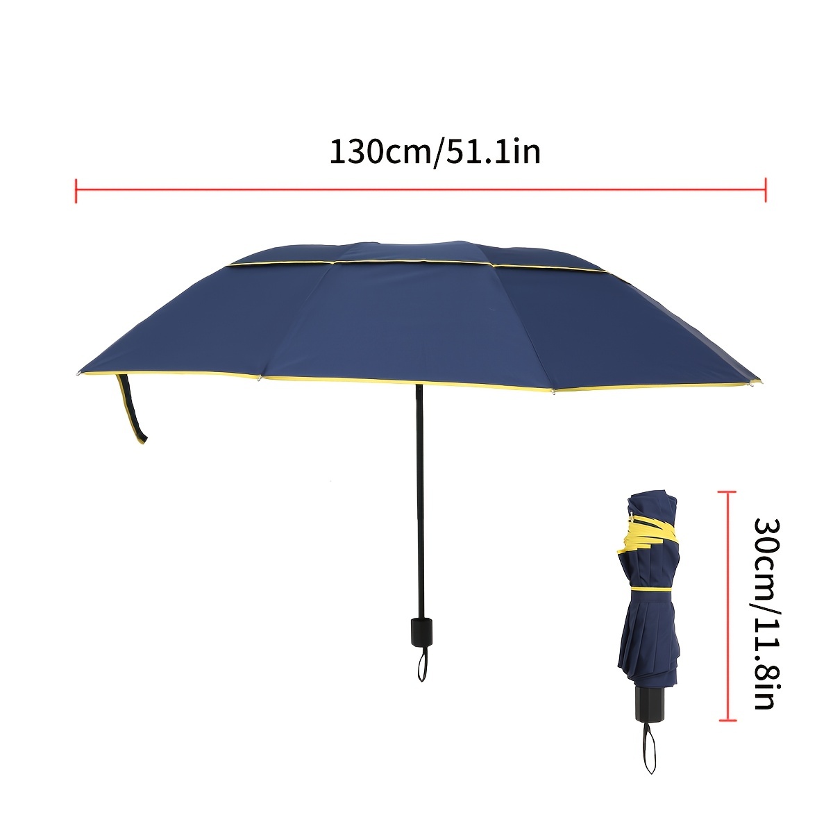 2021 Falten langer Schaft Doppelschicht invertierter Regenschirm