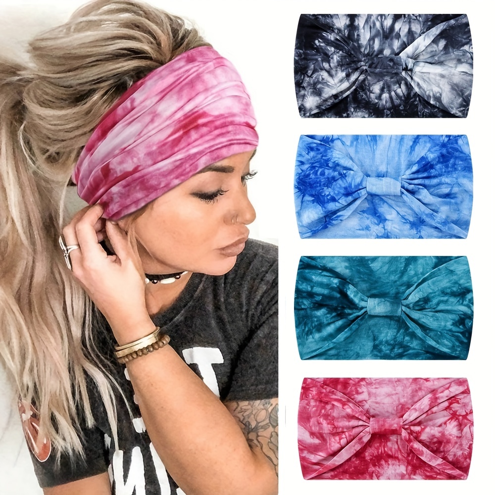 Wide Headbands Women Non Slip Soft Elastic Hair Bands Yoga - Temu