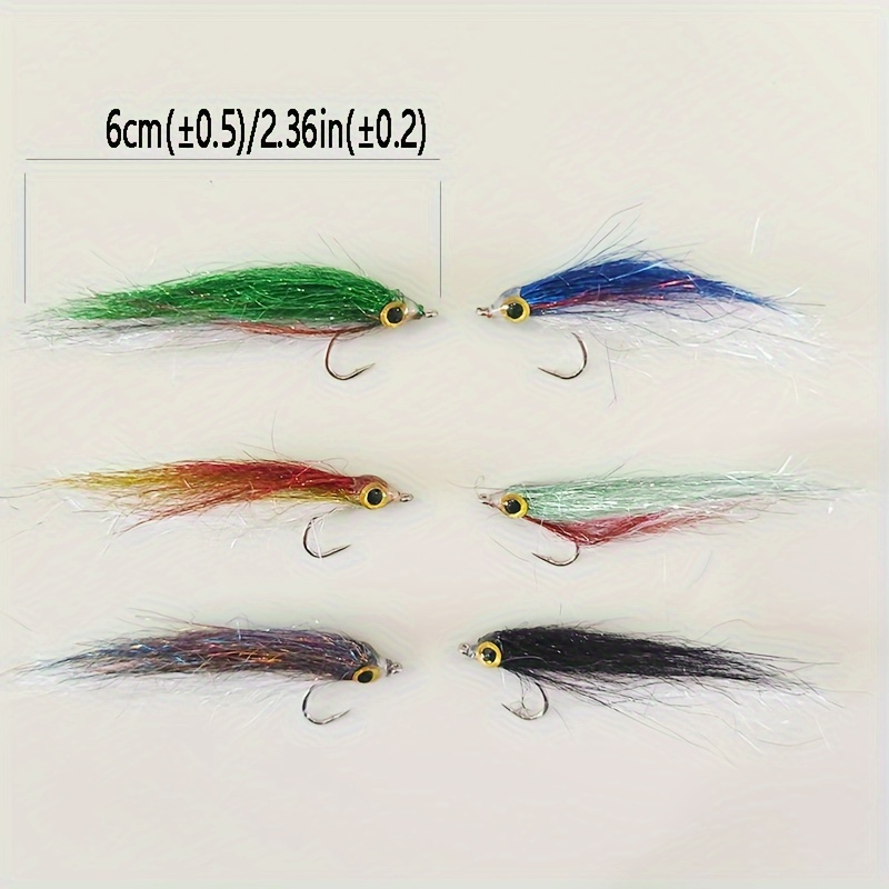 Mixed Colors Fly Bait Hand tied Hair Hook Simulation Fly - Temu