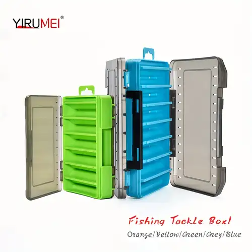 Plastic Double Sided Fishing Tackle Box 12 Cells Bait Lure - Temu