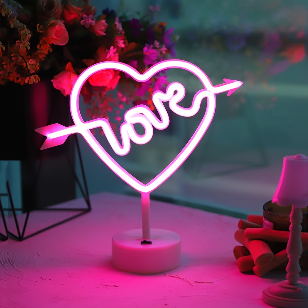 ugh neon heart table lamp