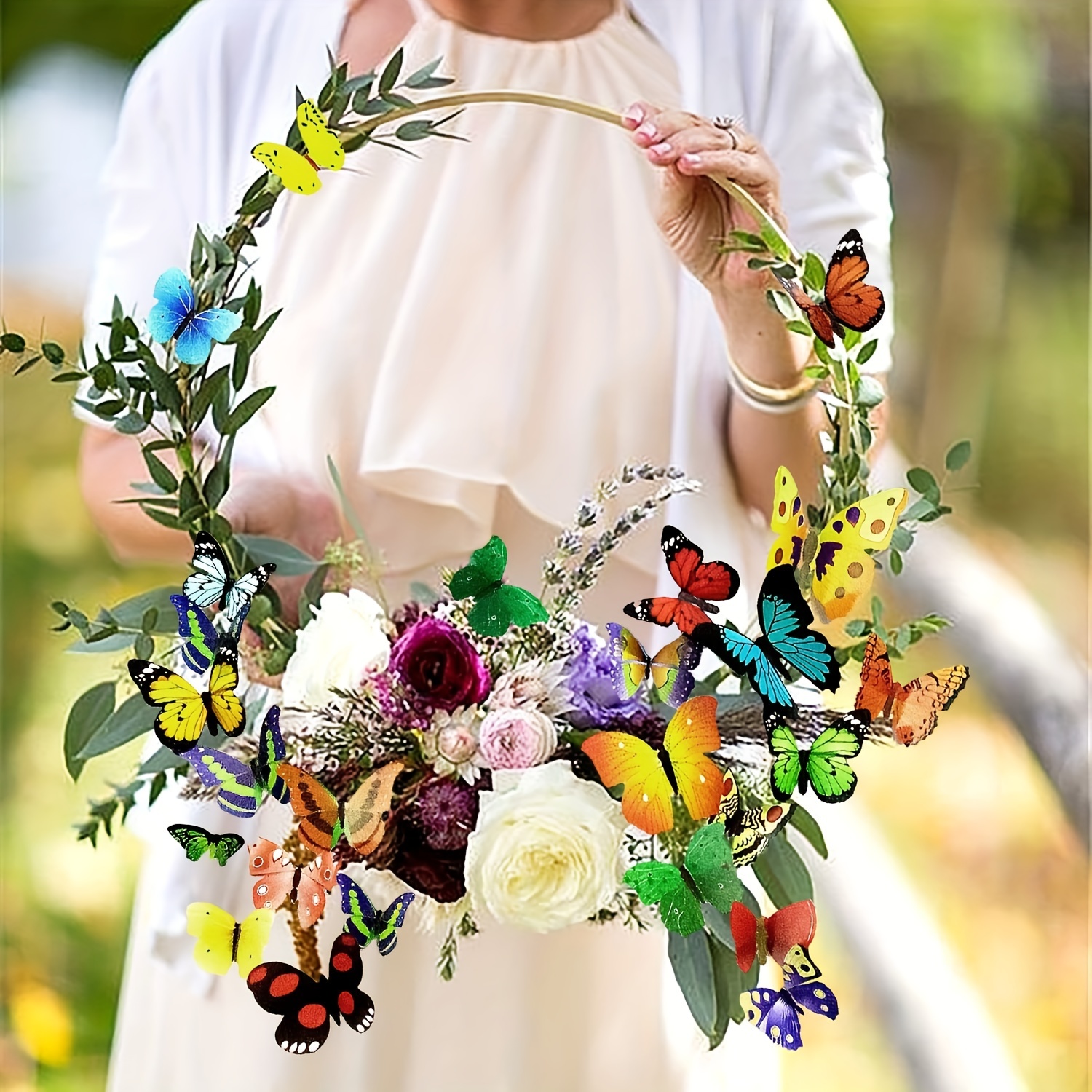 Mariposas Para Arreglos Florales 12 Pcs