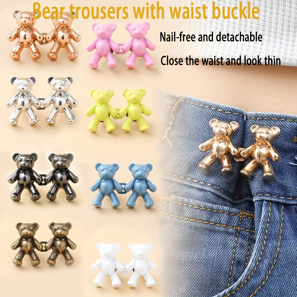 Adjustable Cute Kawaii Bear Waist Buckle Bear Jeans Buckle - Temu