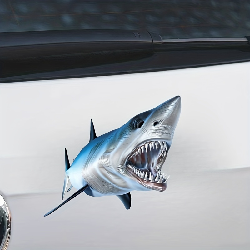 Shark Jaws 3D Car Motorcycle Computer Decal, Scratches Cover Waterproof  Decal