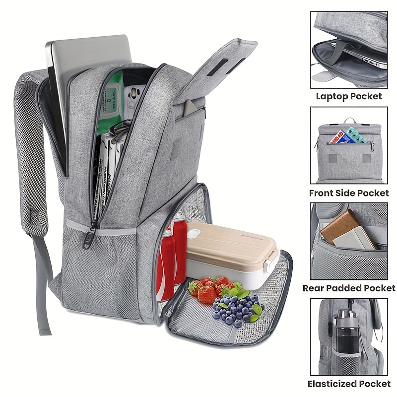 Mochila para laptop de 15.6 pulgadas, mochila multifuncional de viaje con  compartimento aislado, puerto USB, resistente al agua, mochila de  baloncesto