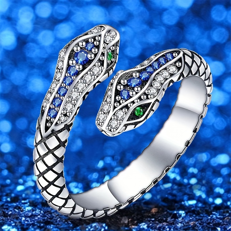 

1pc New Snake Ring Creative Adjustable Ring, Classic Fashion Popular Daily Accessories
