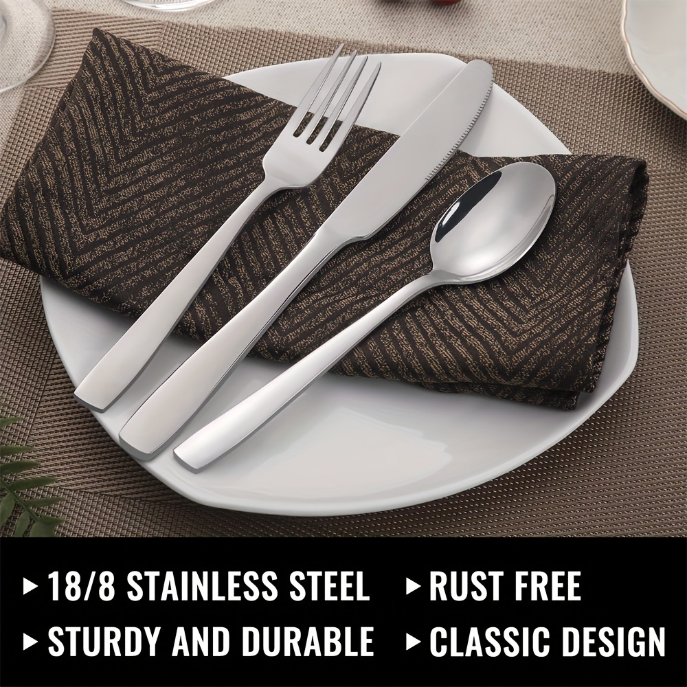Steak Knives For 8 Stainless Steel Flatware Cutlery Set For - Temu