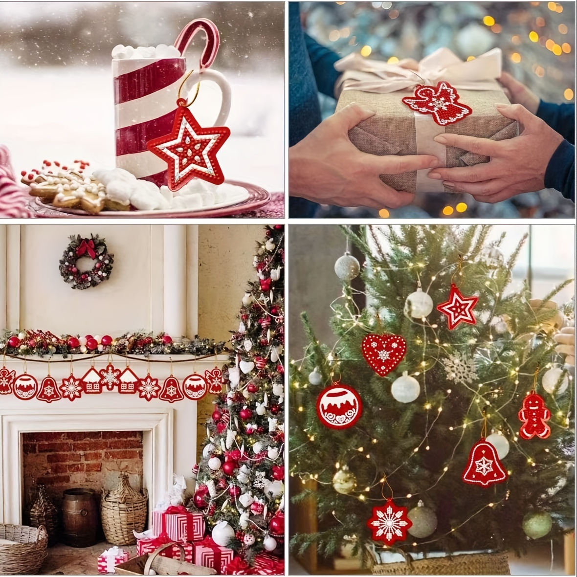 Christmas Decoration 5d Diamond Painting Set, Christmas Tree Hanging Set, Christmas  Gift Accessories Paired With Gift Giving Decorations, Packaging Accessories,  Suitable For Gift Giving - Temu