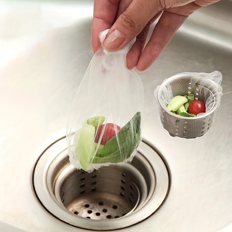 Biodegradable Disposable Sink Filter Mesh(100pcs) - For Collecting Kitchen  Food Waste Leftover Garbage - Kitchen Sink Strainer Mesh Bag - Sink Net Str