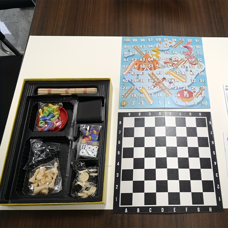 20 Sets Snake and Ladder Portable Board Game Set Flight Chess