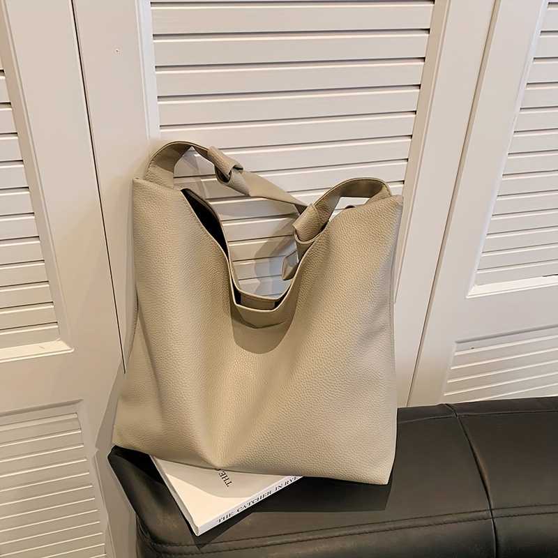 Minimalist Solid Shoulder Bag All Match Tote Bag For Work