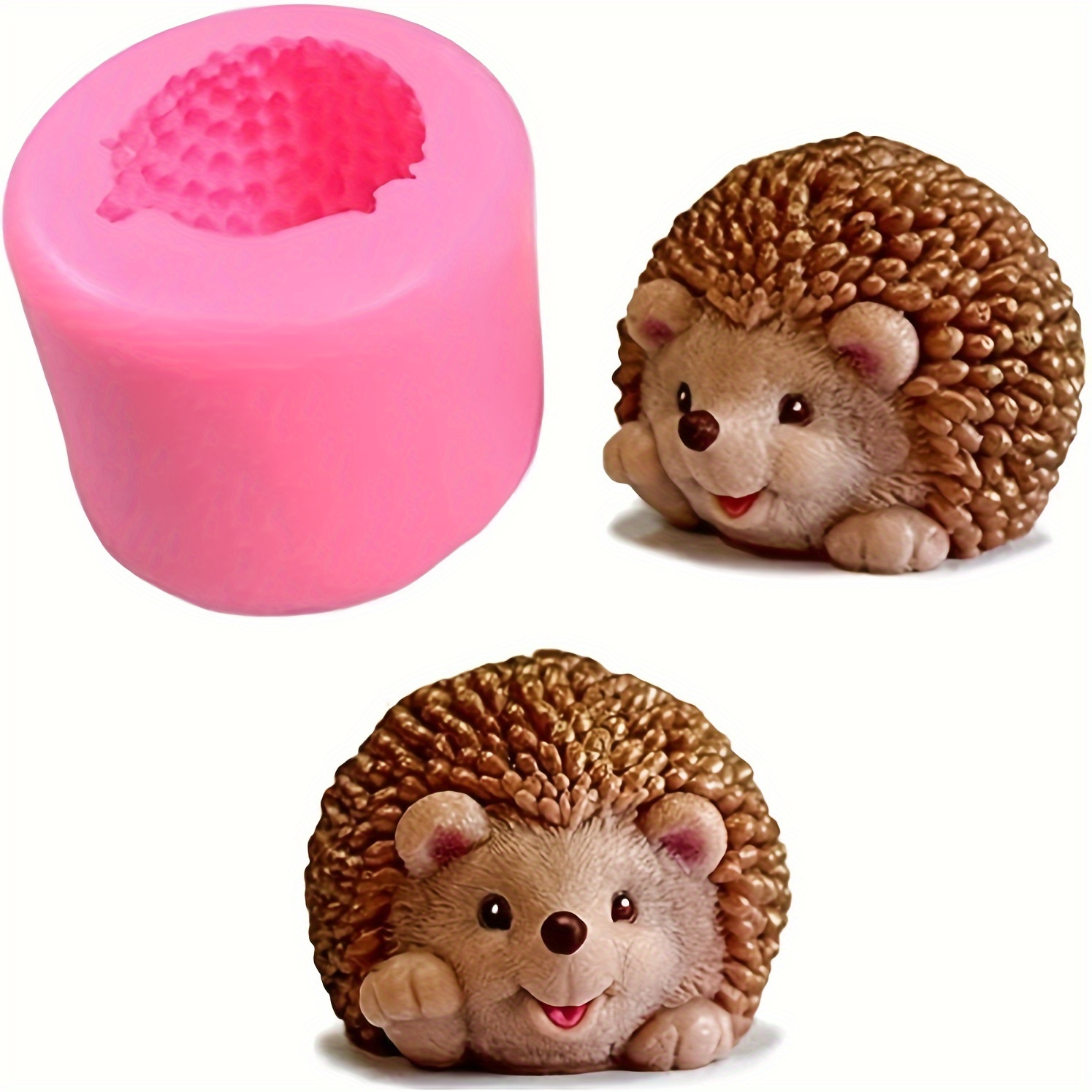 

1pc Hedgehog Silicone Mould Fondant Chocolate 3d Moulds Cake Mold For Wax Melts Cake Decorating Baking Soap Candy Jelly Sugar Craft Birthday Valentine's Day Holiday Gifts