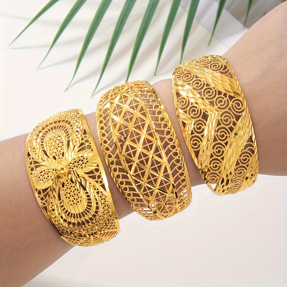 Luxury Style Fashion Plated - Bangle Jewelry Temu Hand Urban