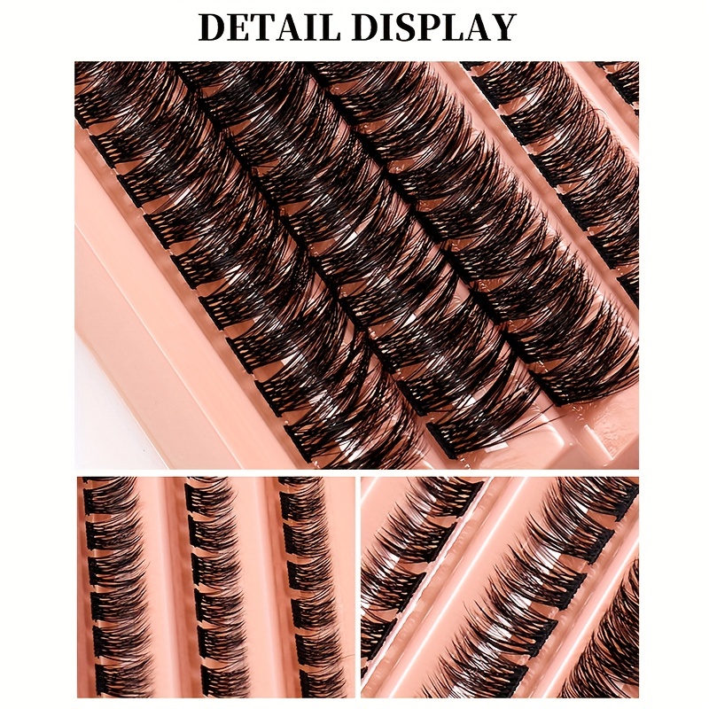 7 Rows C Curl Cluster Eyelashes Wispy Cross Lash Extensions