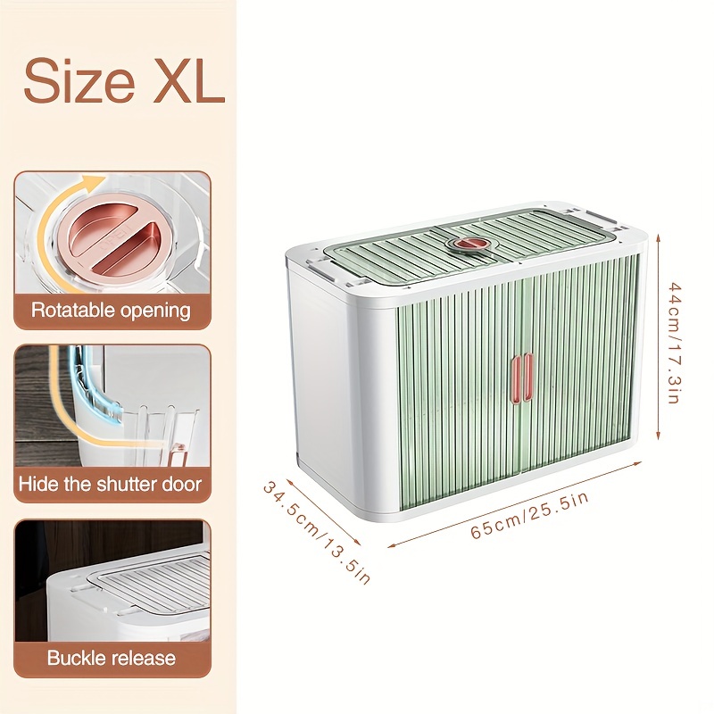 Plastic Storage Box for Cloth Snacks Office Kitchen Bathroom