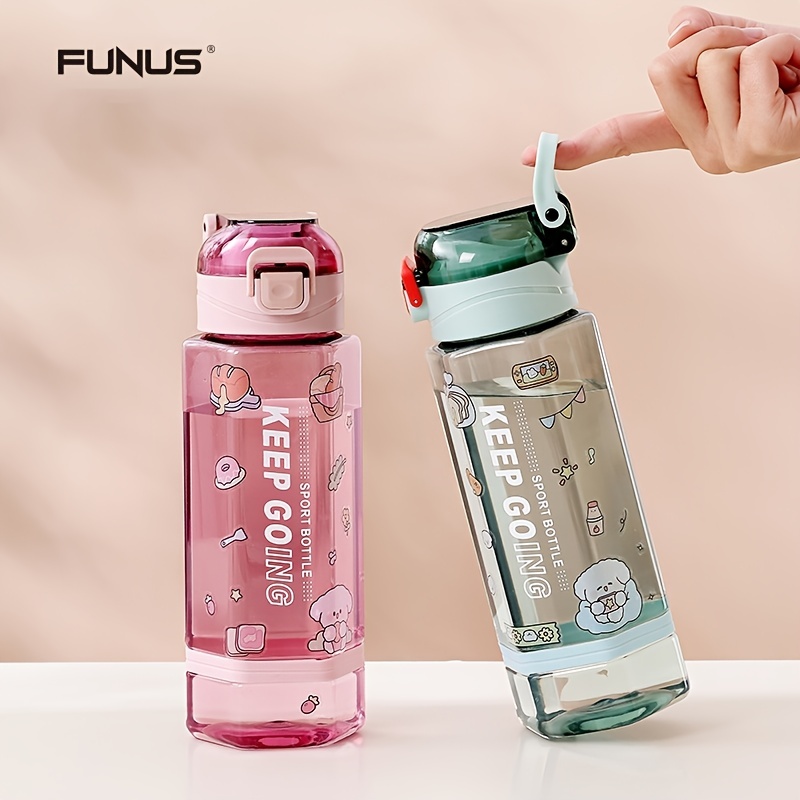 Kids Water Bottle with Straw 12 OZ Bpa-Free Tritan Bulk Bottle Sports Clear  Drin