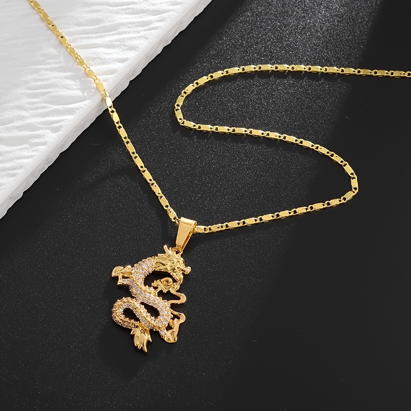 Men's Handsome Dragon Copper Pendant Necklace