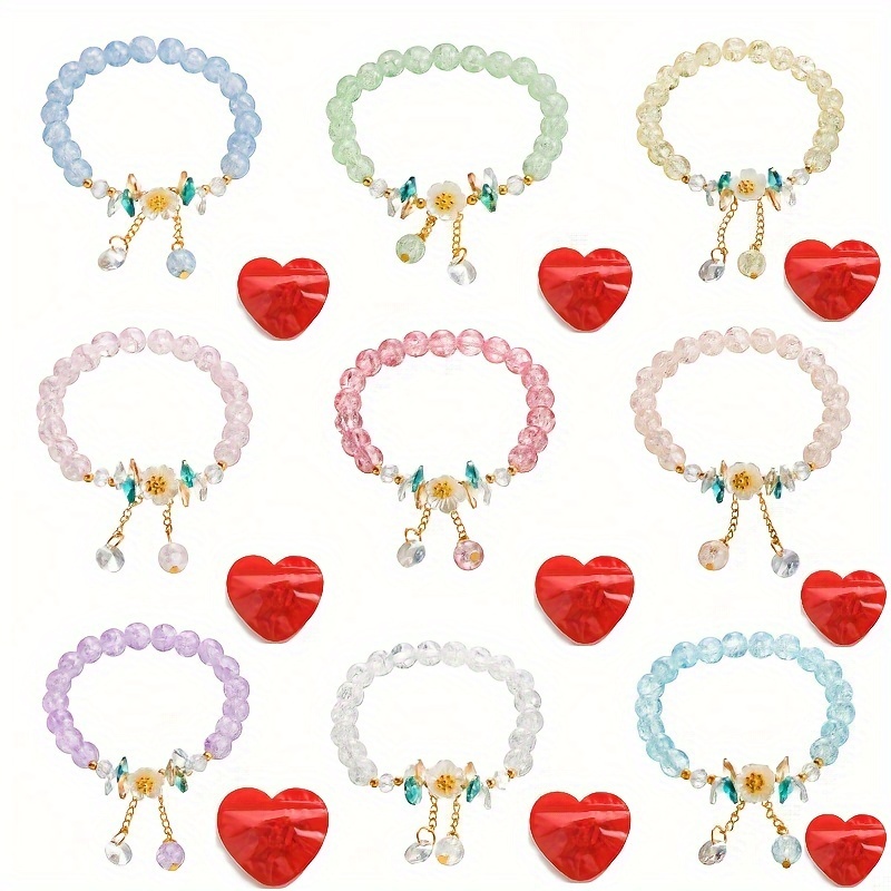 Princess Bracelets 10Pcs for Kids Girls Pearl Bead Bracelets Teen Jewelry  Set Party Favor Costume Princess
