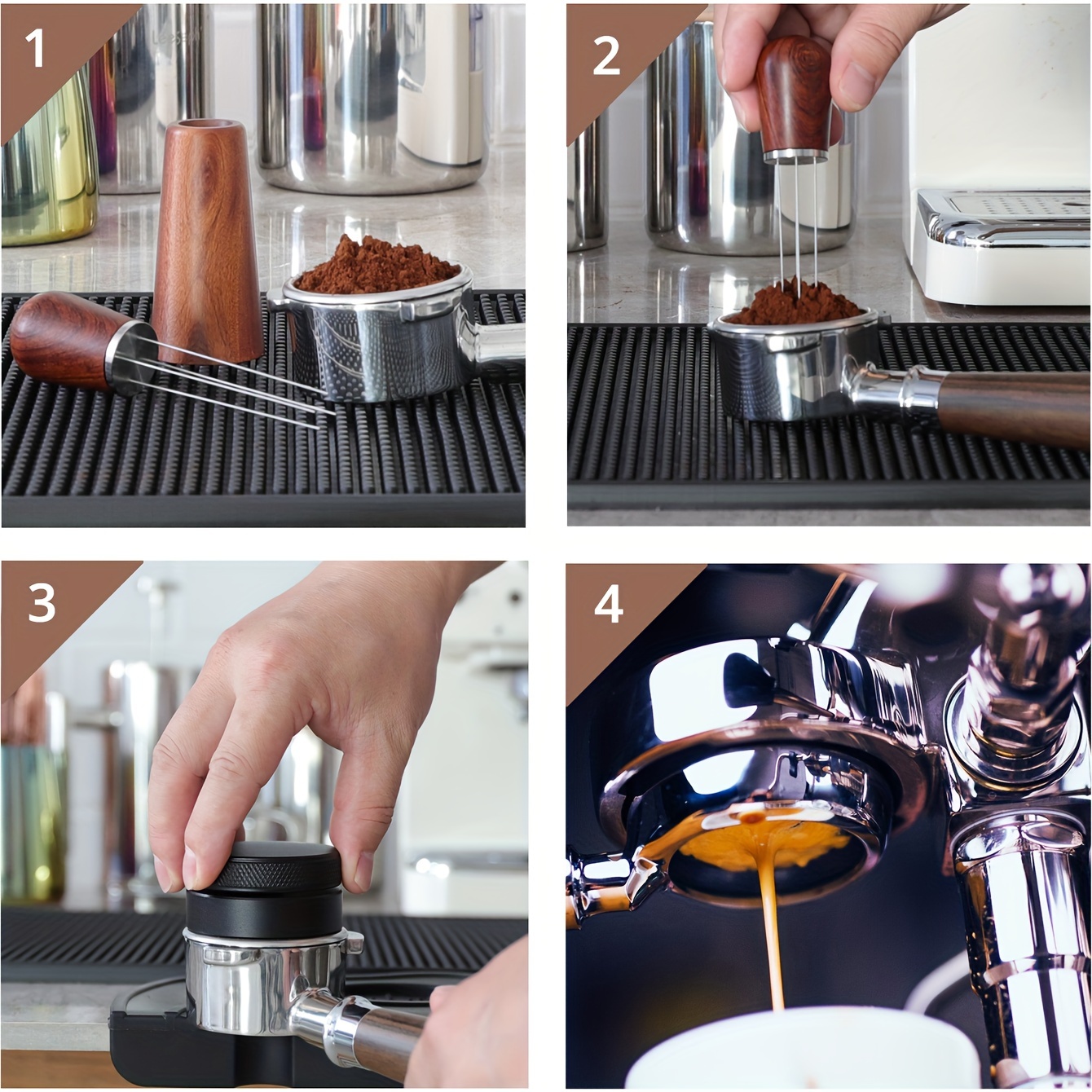 1pc Coffee Distributor 51/53/58mm with Stand, Espresso Coffee Stirrer, Espresso  Machine Accessories, Professional WDT Distribution Tool, Coffee Powder  Stirring Tool