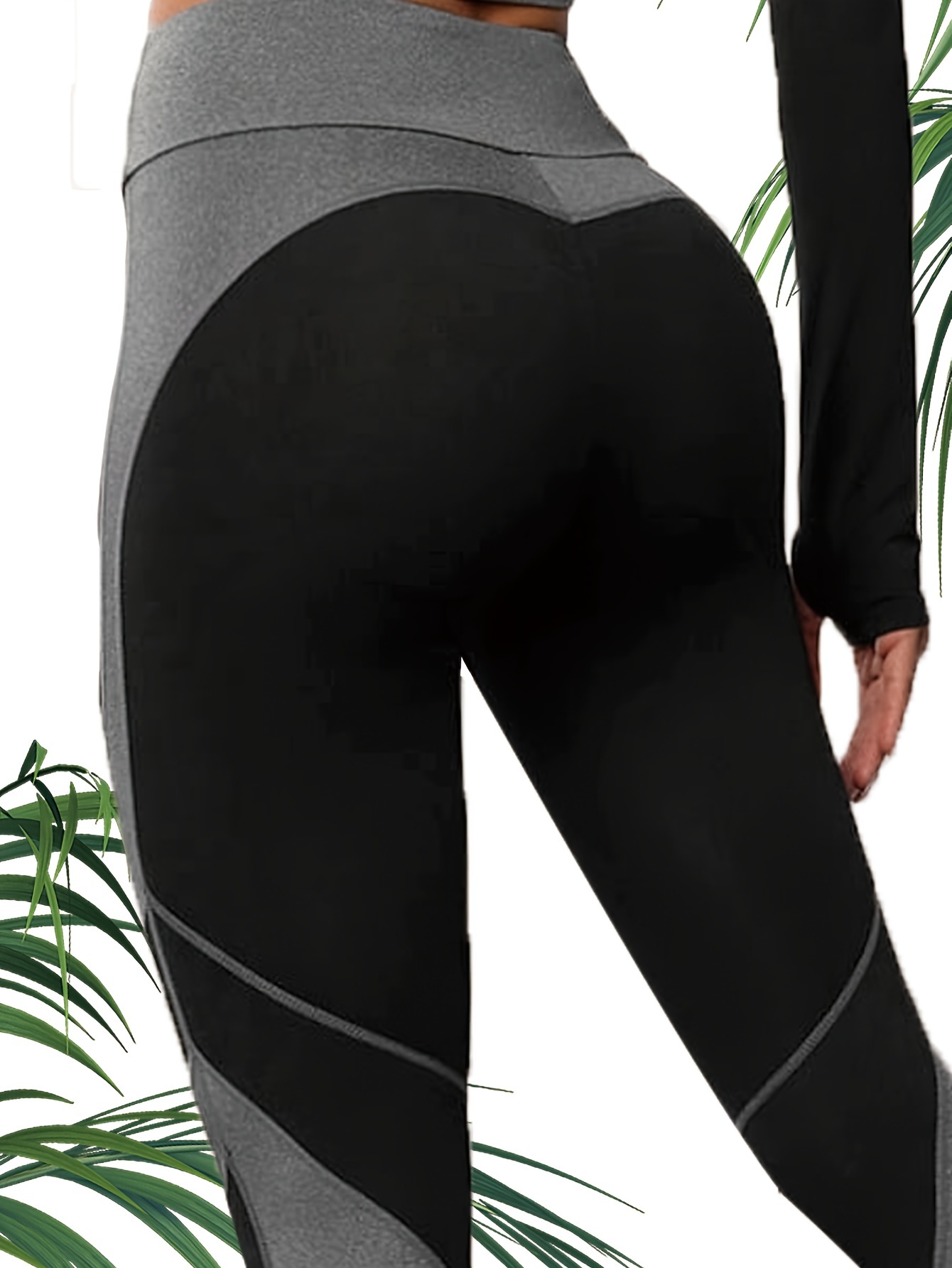 Female Yoga Pants Exercise Workout Gym Elastic Mid-Waist Fitness Legging  Long Trousers Zumba Jogging YG#