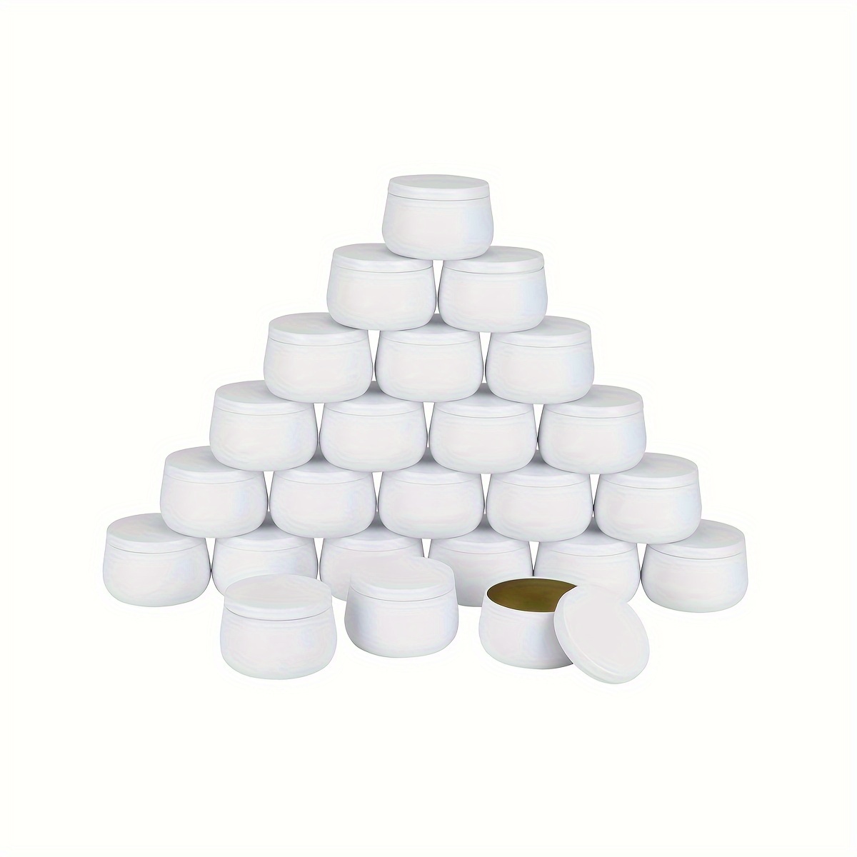 SEWACC 36 tarros de vela de Navidad redondos con tapas, recipientes para  velas, contenedor de té suelto, tarro de vela de bricolaje, caja de velas