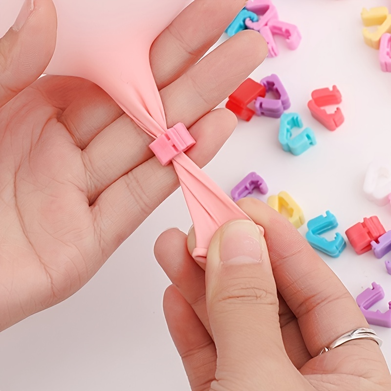 4pcs/set Plastic Balloon Knotter, Clear Floral Shaped Balloon Tie Tool For  Party