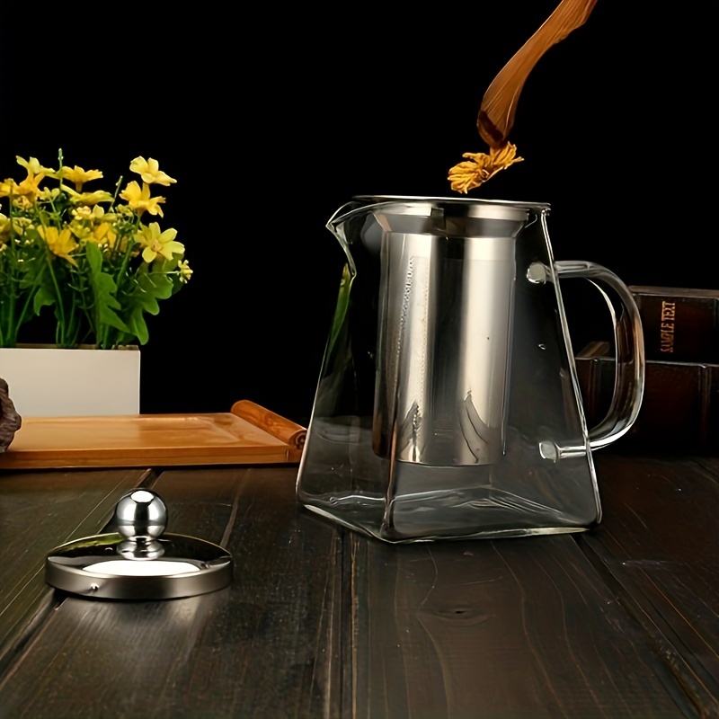 750ml Teapot with Removable Infuser Blooming Tea Maker Iced Tea Pitcher for  Juice Milk Coffee Loose Leaf Tea Maker