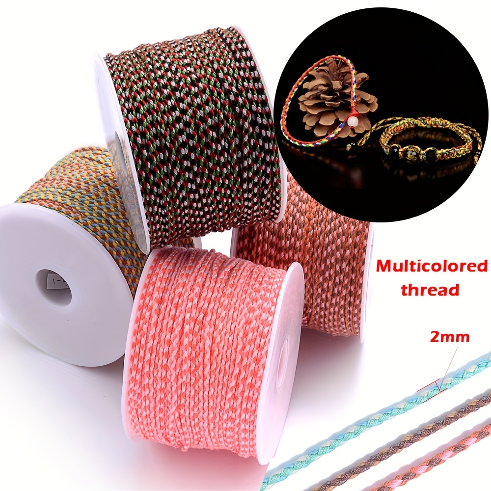 10 Meters/bag Multicolor Braided Cotton Cord Handwoven - Temu
