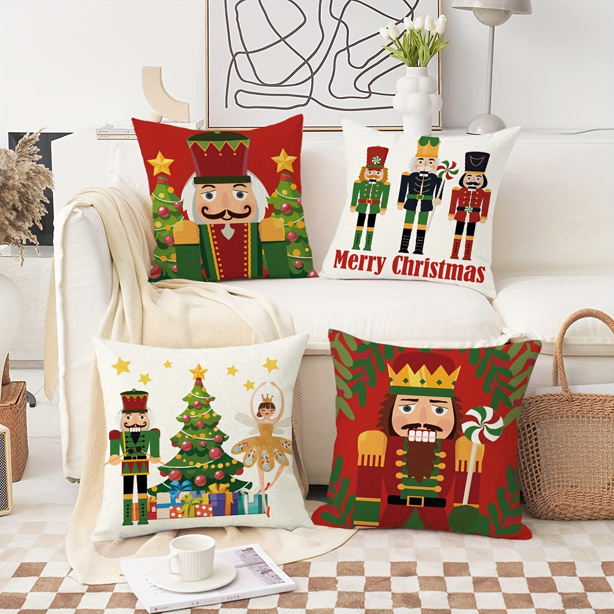 Christmas Holiday Decorative Cushion Christmas Tree Doll Living