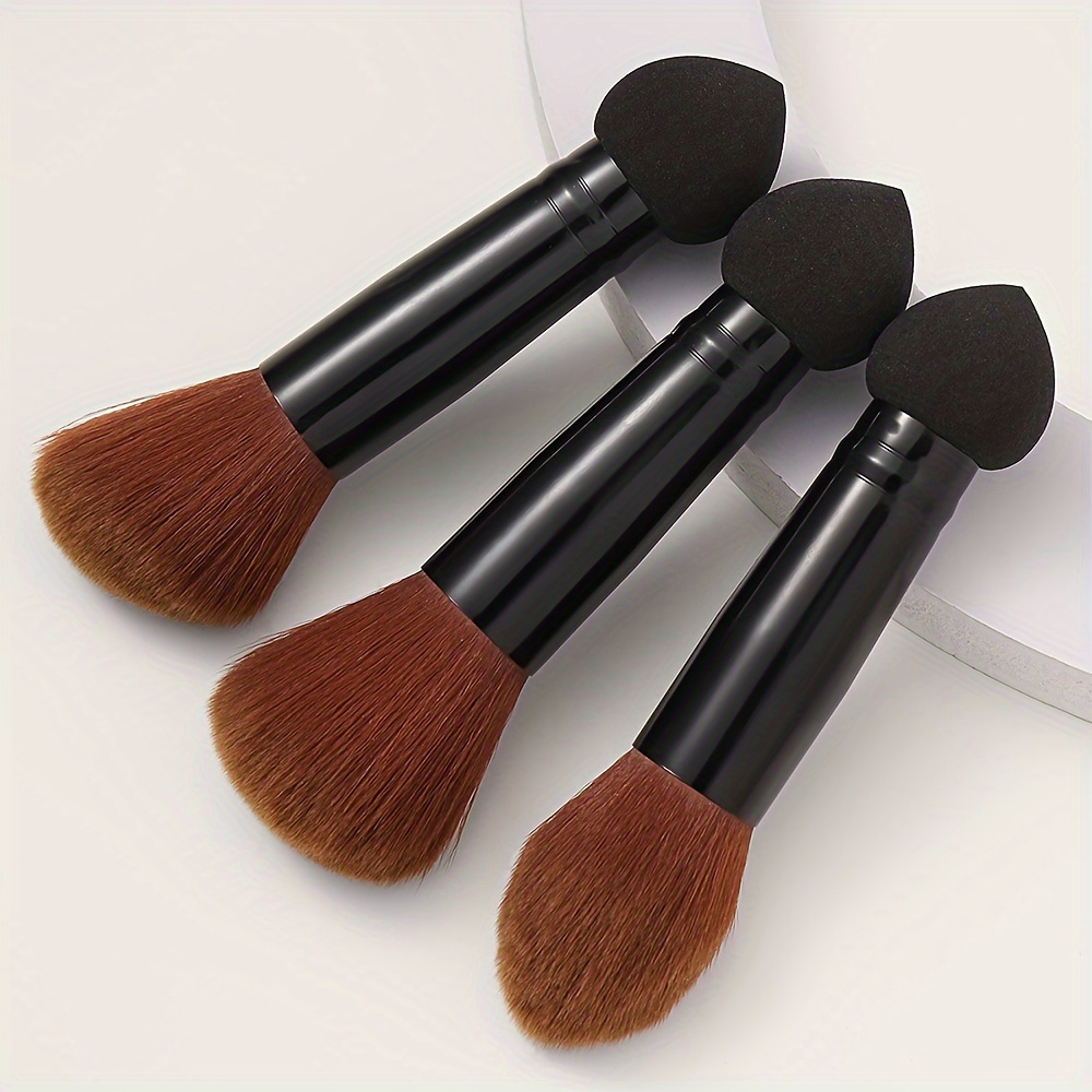 2pcs Mushroom-shaped Concealer Brush, Soft Round Top Brush For Tear Trough  Concealing