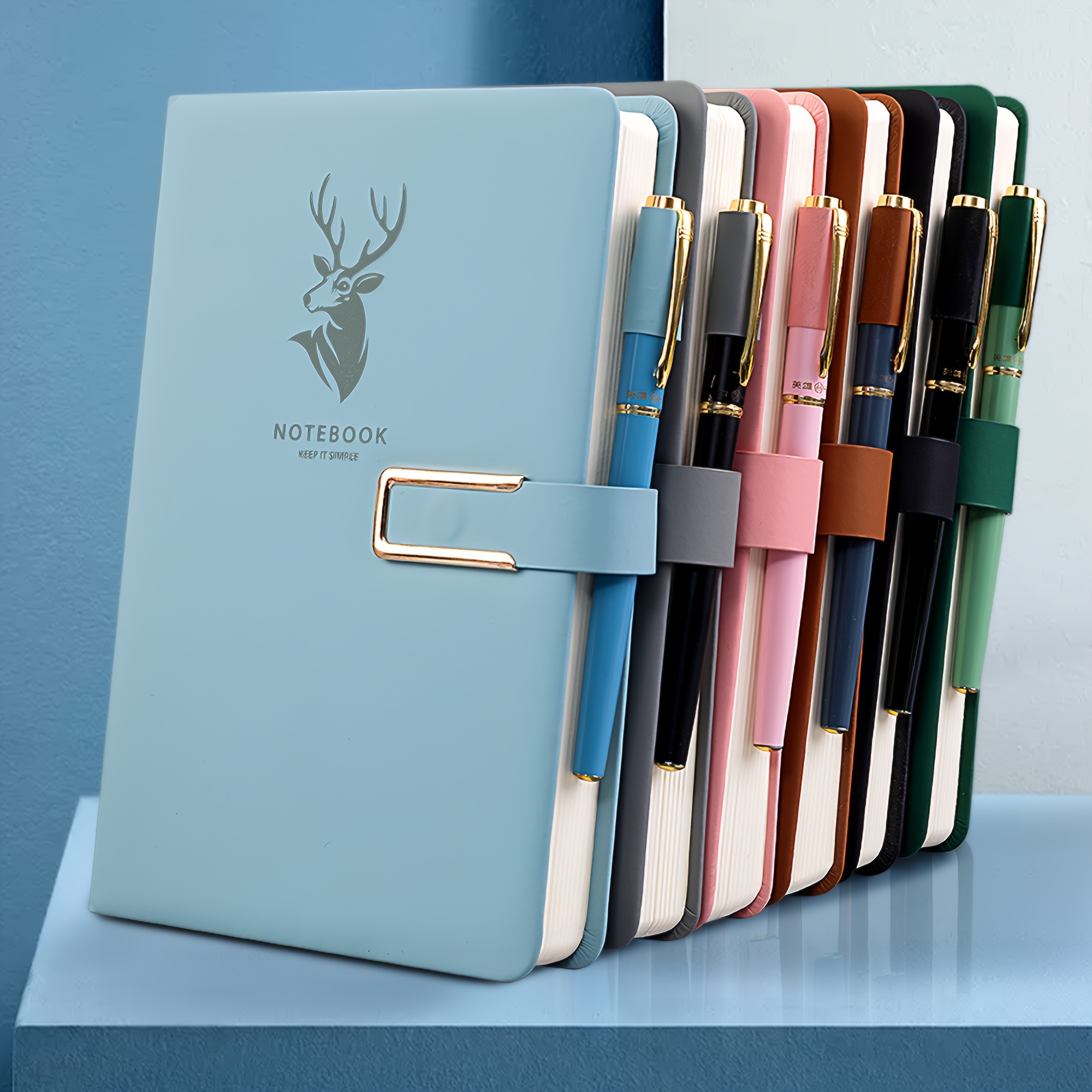 360 Page Premium Leather Buckle Soft Leather A5 Notebook - Temu