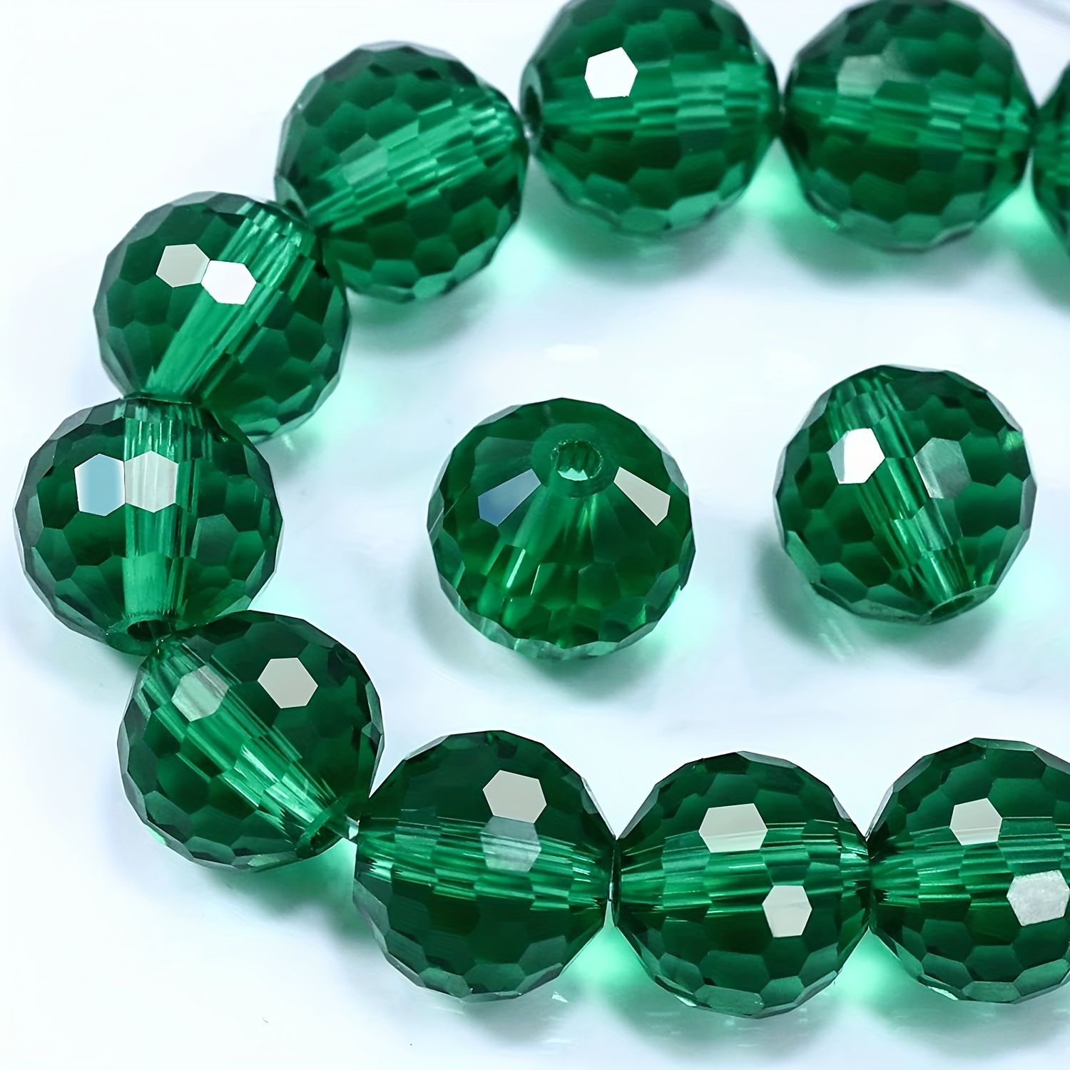 Glazed Faceted Ball Beads, Imitation Crystal Beads, For Diy Bangle ...