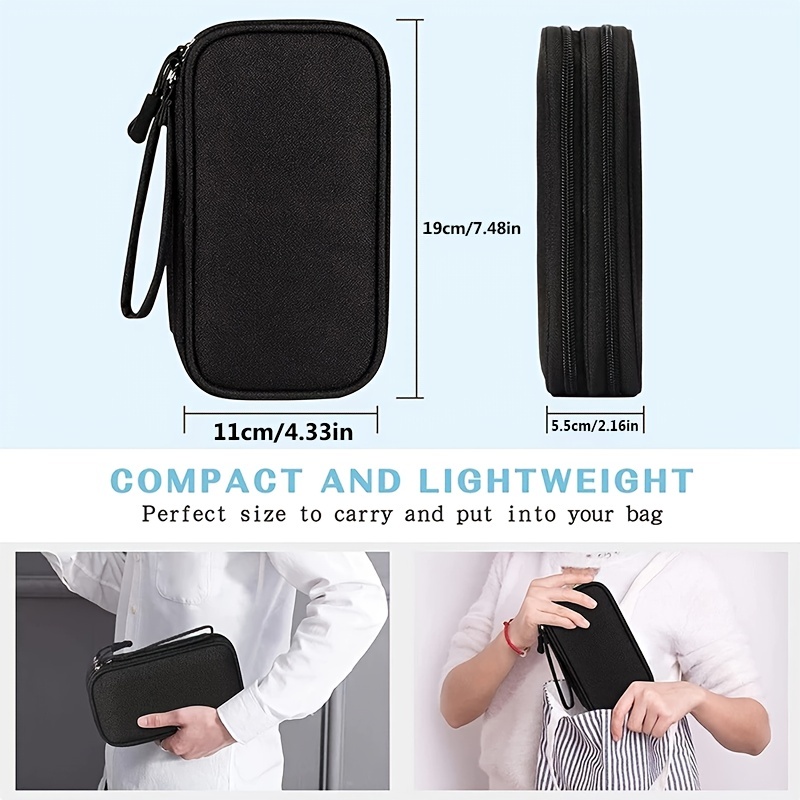 3 Layer Electronic Organizer, Travel Cable Organizer Bag Pouch