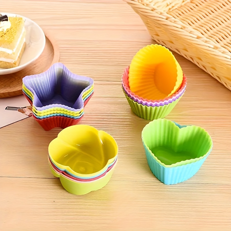 Silicone Muffin Cups 12 Pcs Silicone Cupcake Baking Cups Reusable Muffin  Liners Cupcake Wrapper Cups Holders for Muffins Candies - AliExpress