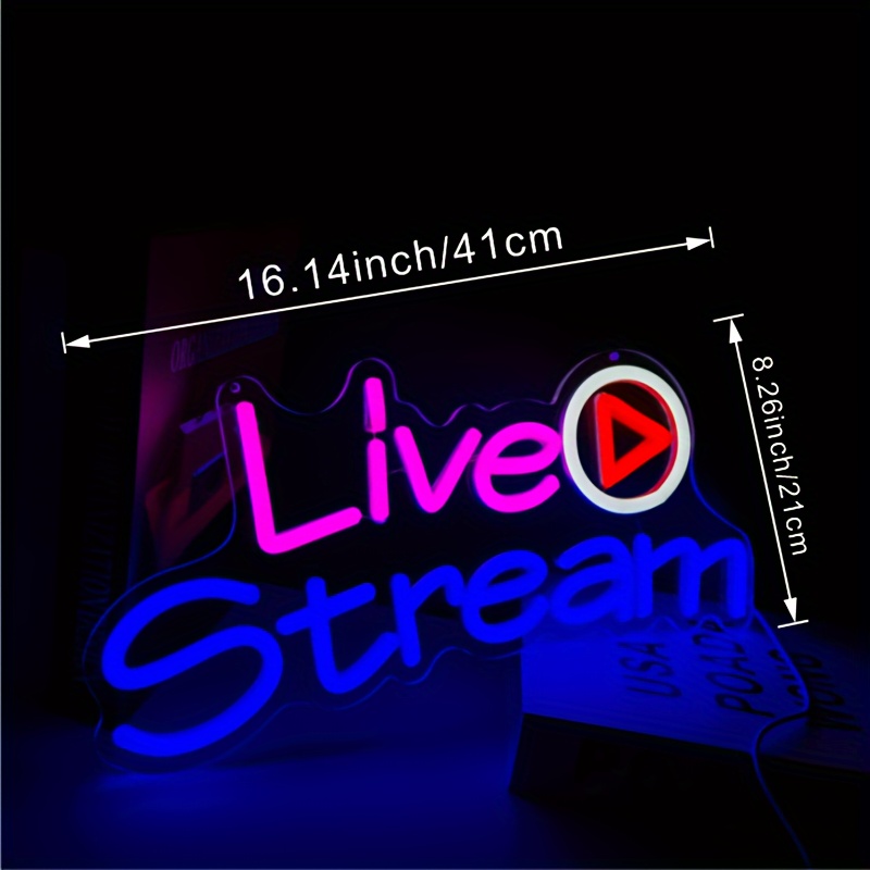 1pc Live Neon Sign LED Light, For Streaming, Gaming, Recording Studio  Decoration, Cool Live/Recording LED Sign, For Studio, Wall, Bedroom, Game  Room
