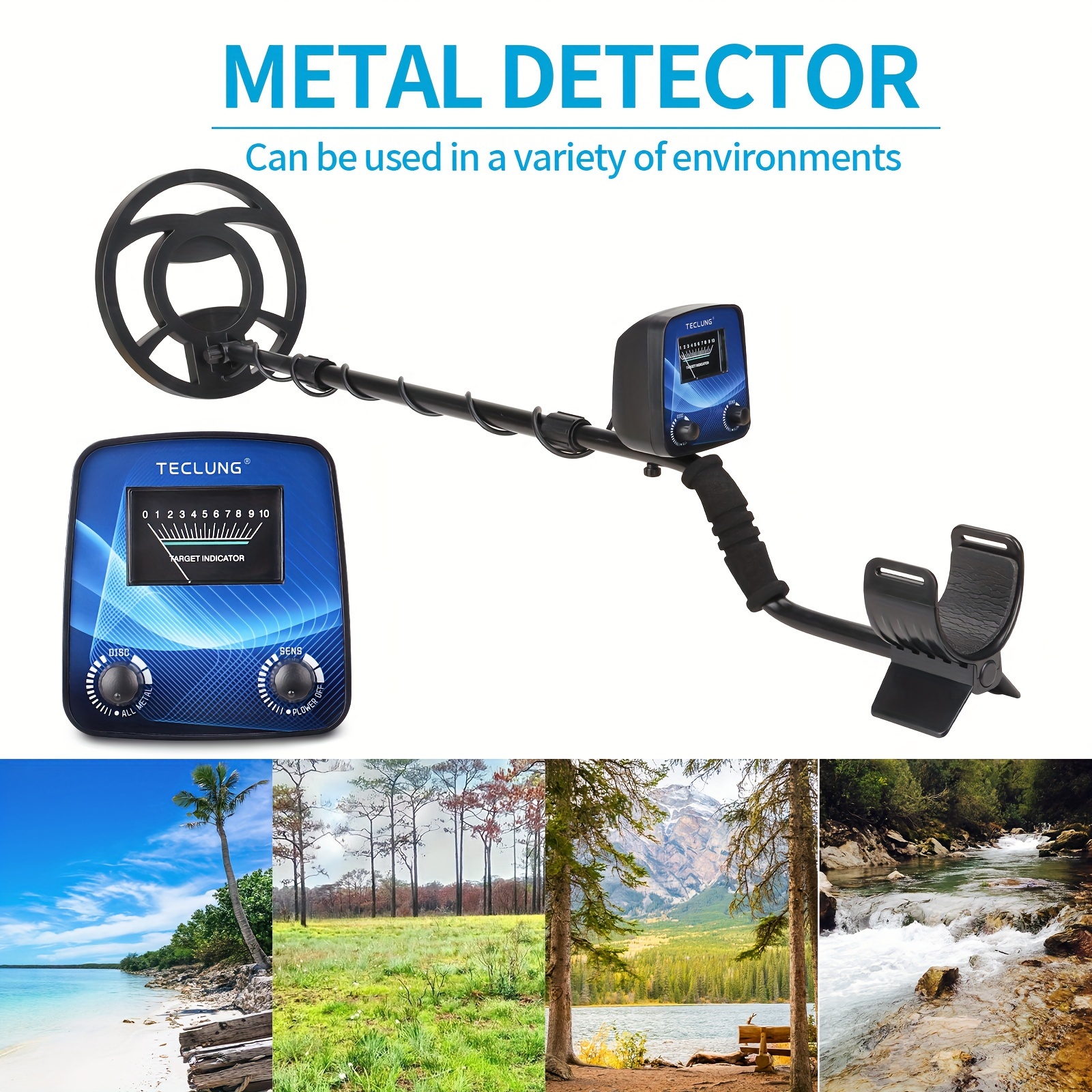 1pc GT 860 Metal Detectors For Adults Waterproof Professional Higher  Accuracy Gold Detector, High Accuracy Search Coil, With Adjustable Pointer  Displa