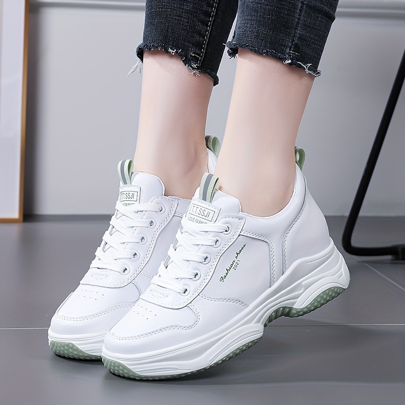 Women's Trendy Chunky Sneakers Casual Low Top Lace - Temu