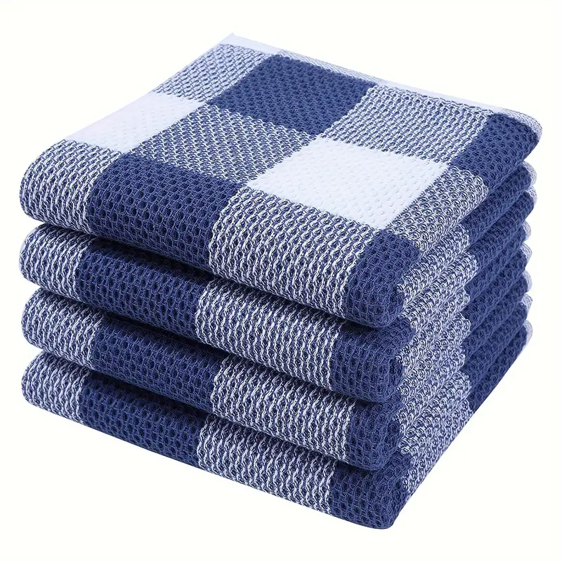 4Pcs/Set Cotton Waffle Weave Hand Towels, Super Water Absorbent