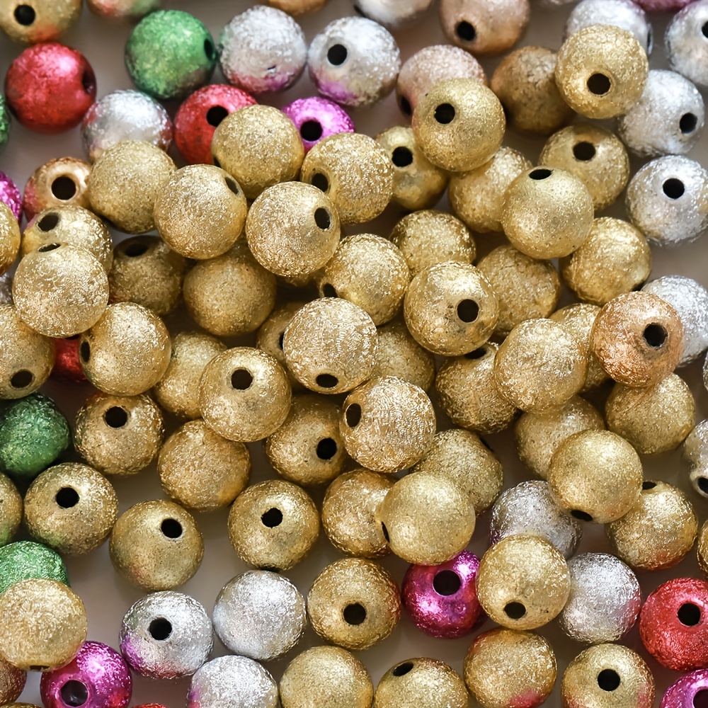 Craft Beads Jewelry Making Acrylic Beads Round Loose Beads - Temu