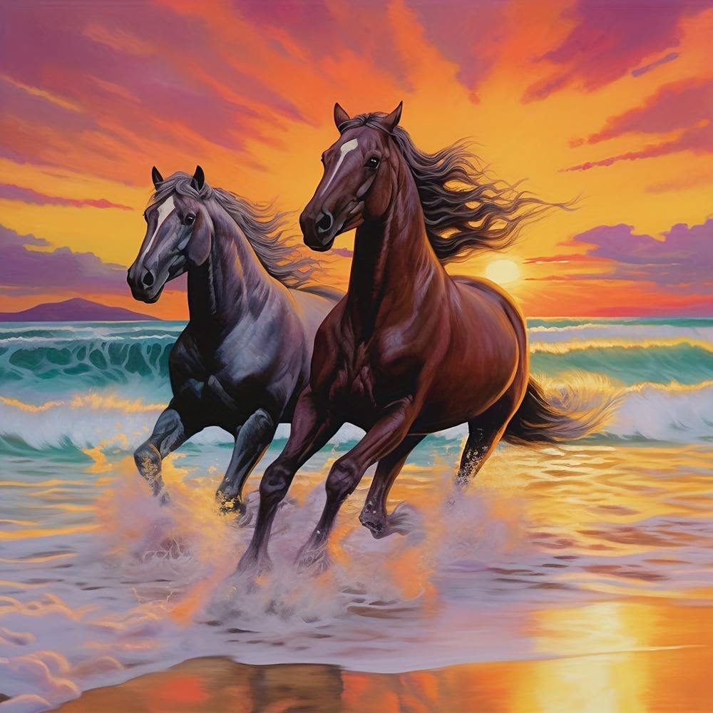 5D Diamond Painting Horse in the Wind Kit