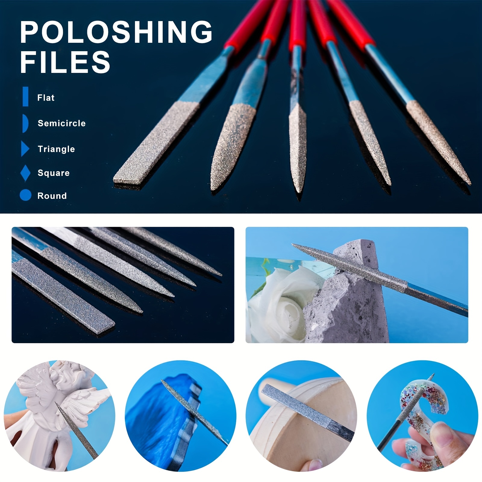 Allazone 19 PCS Resin Casting Tools Resin Sanding and Polishing Kit Include  10 Style File, Sand Papers, Scissors, Wooden Brush, Polishing Blocks for  Polishing Epoxy Resin Jewelry Making Supplies
