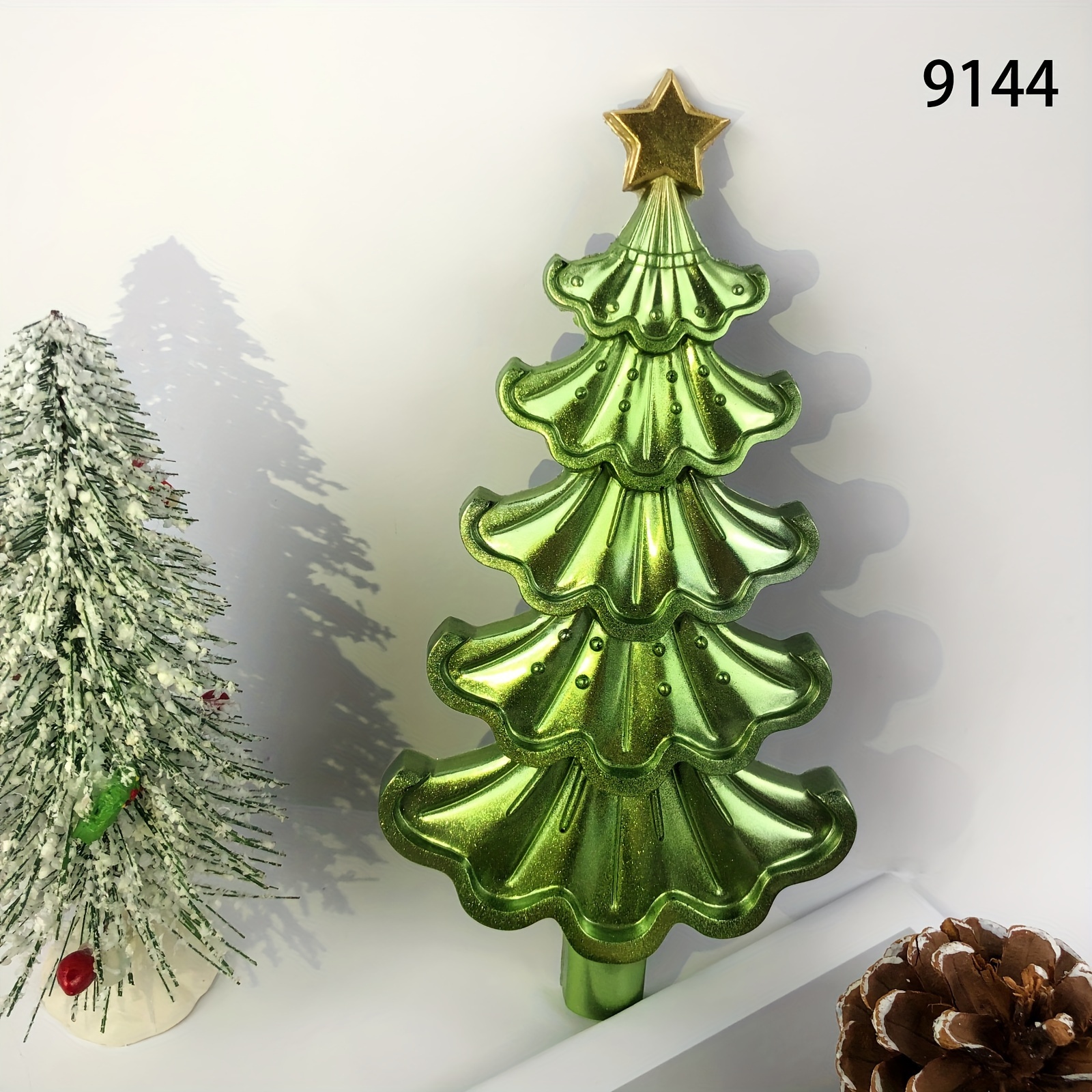 3D Christmas Tree Candle Mold, Silicone Candle Molds, Xmas Pine